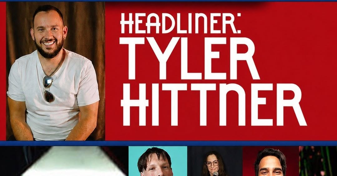Flyer for Comedy Night at the Greenwich Hotel, headliner Tyler Hittner